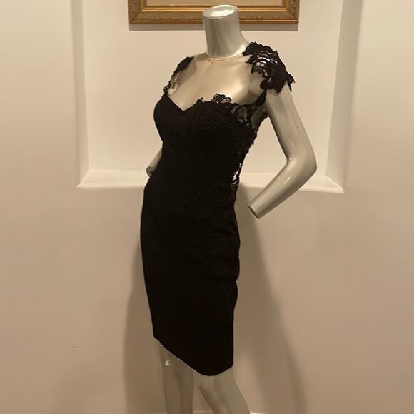 ERMANNO SCERVINO Black Lace Corset Dress Size IT 42 US 6 Cocktail Party Designer - Picture 6 of 13